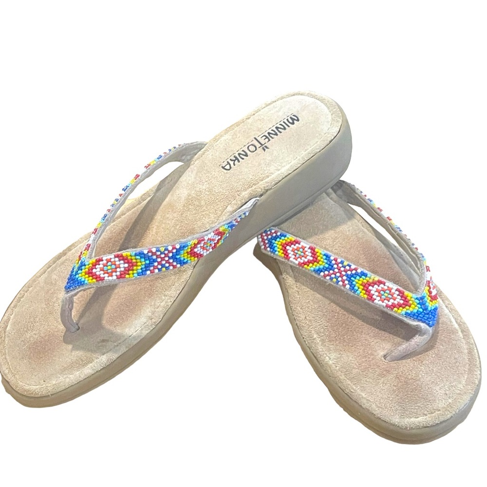 Women’s Minnetonka Native American Beaded Sandals Size 8 EUC - Picture 12 of 12